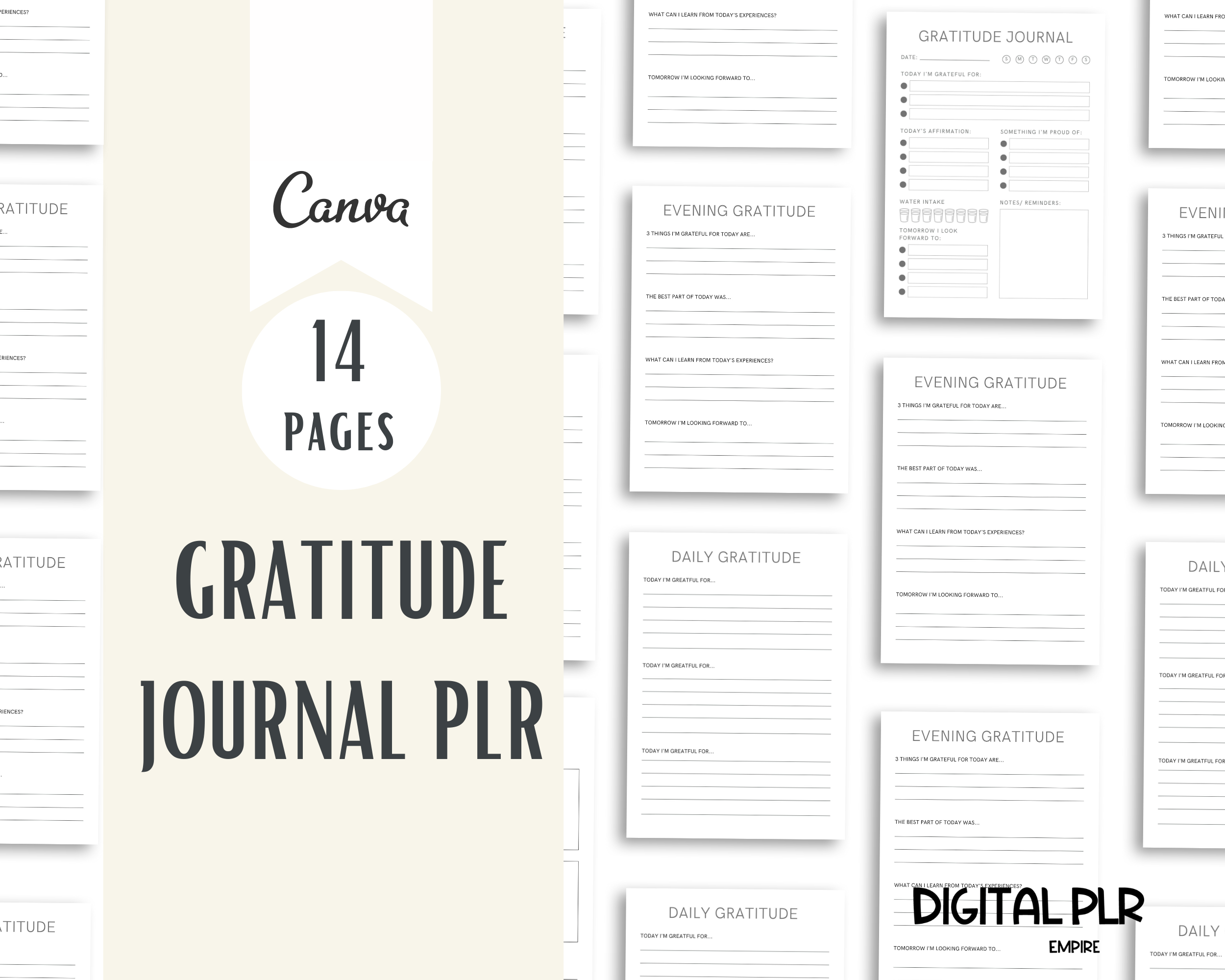 PLR Gratitude Journal Canva Template – Digital PLR Empire