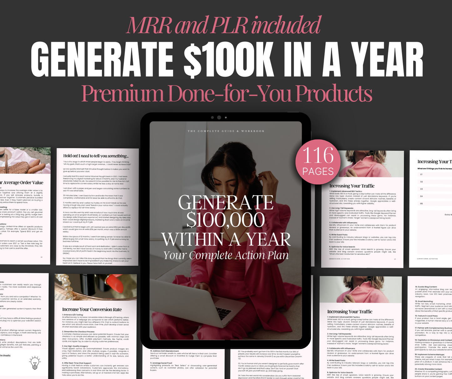 Generate $100k in a Year eBook Guide & Workbook