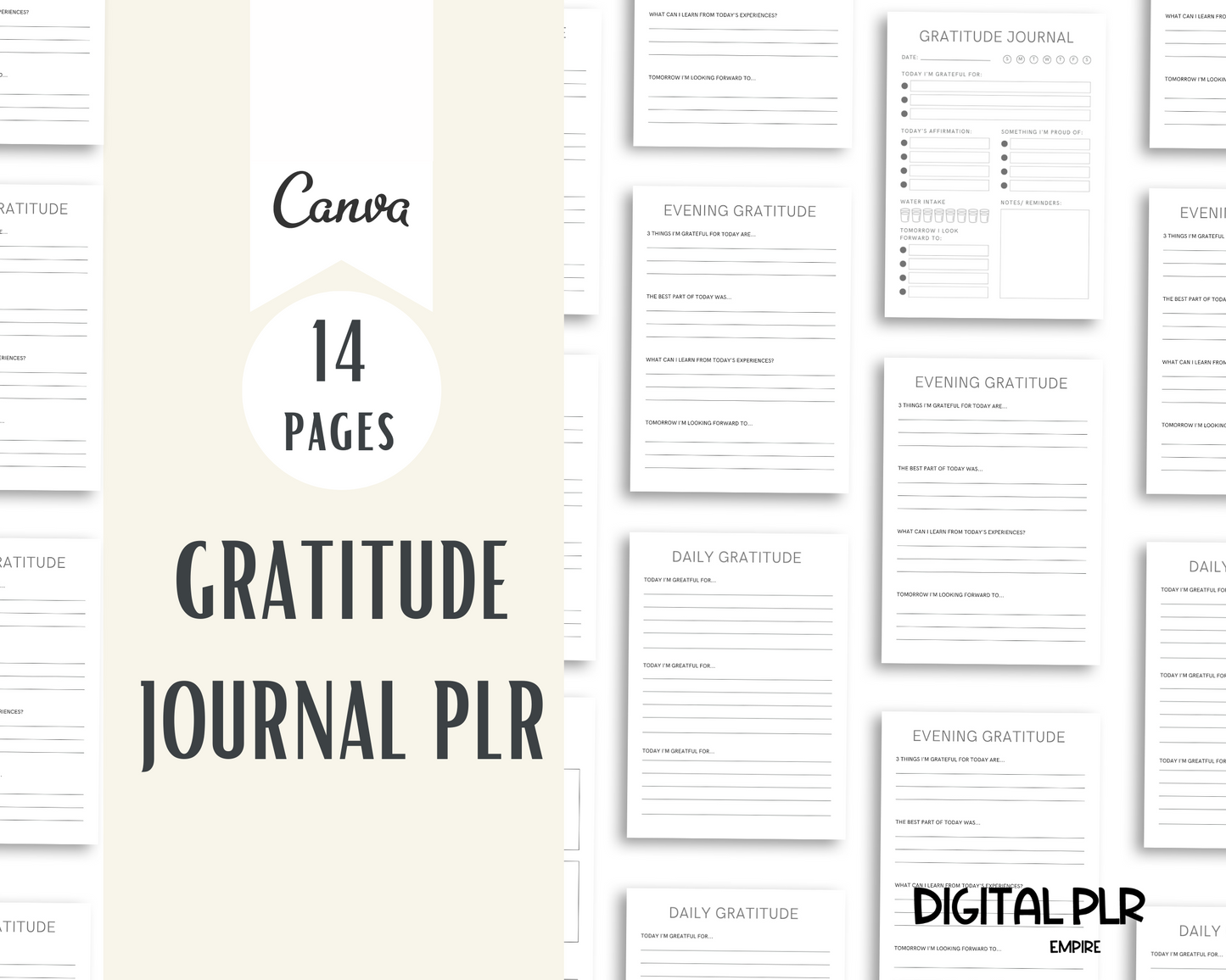 PLR Gratitude Journal Canva Template